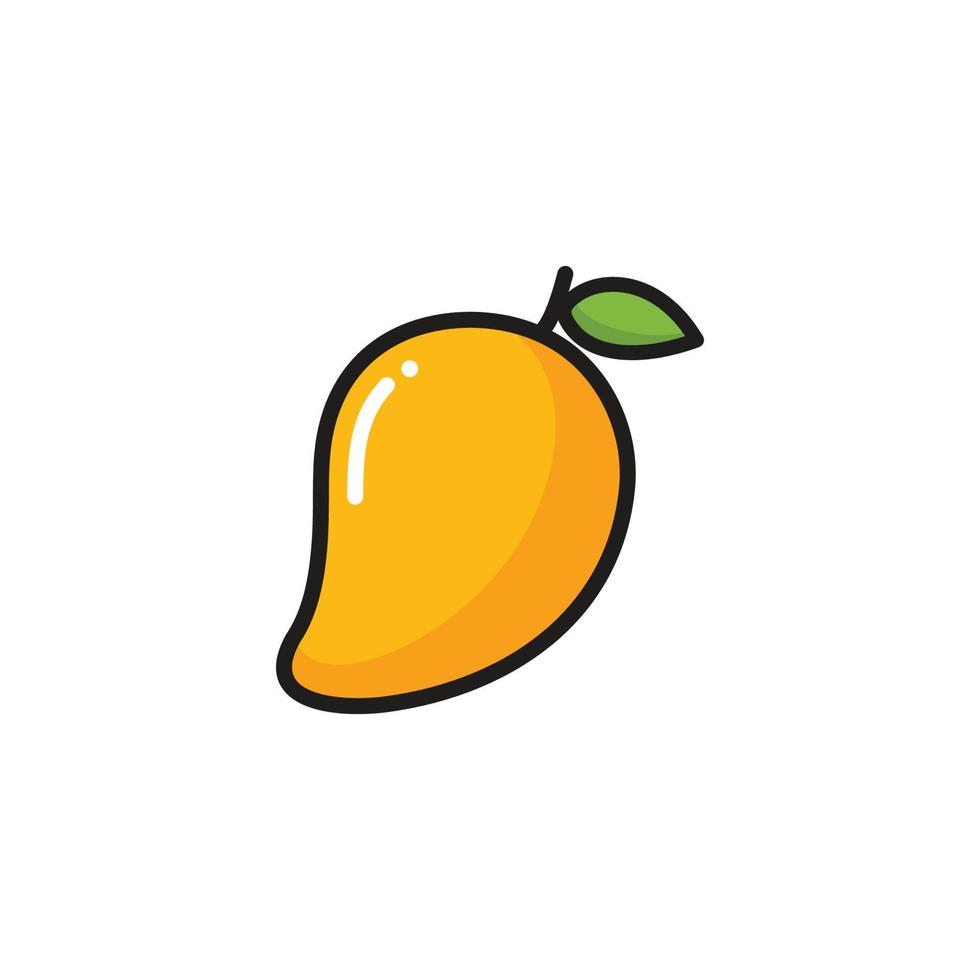 vetor de design de logotipo de frutas de manga