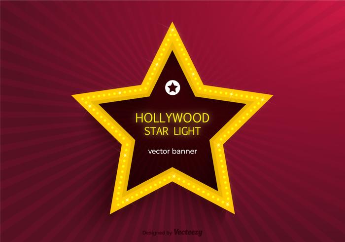 Livre hollywood star lights vector banner