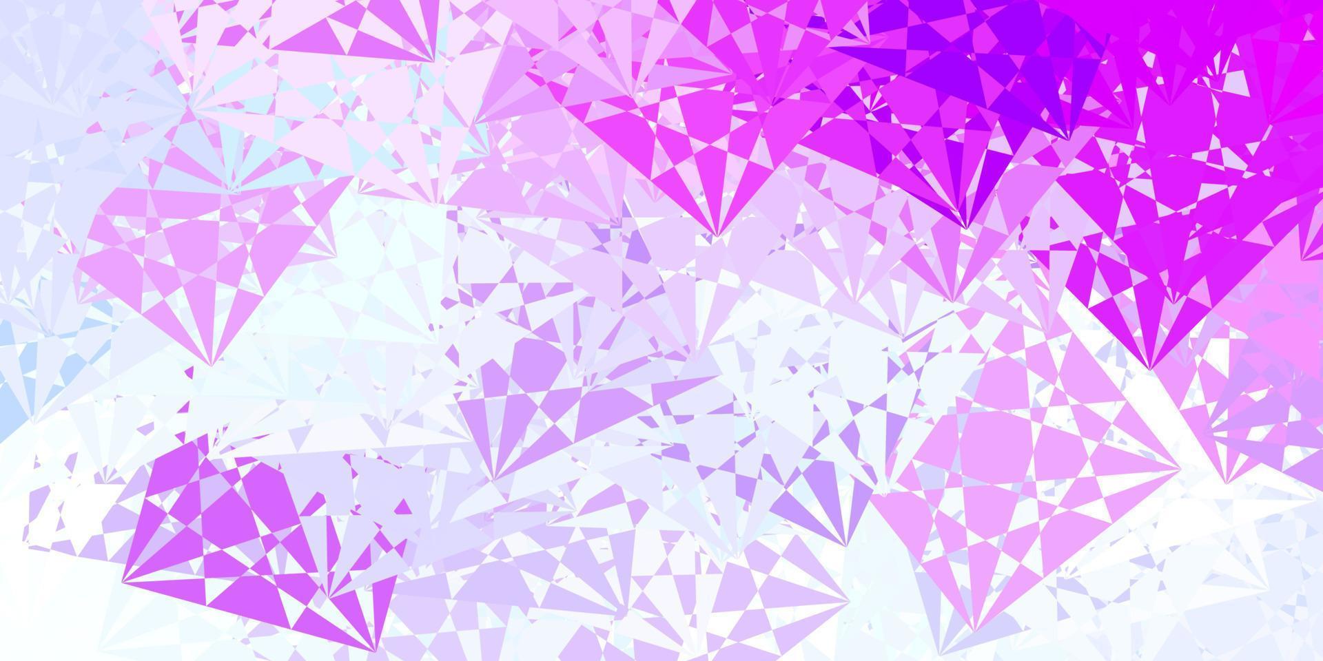 textura vector roxo claro com formas de memphis.