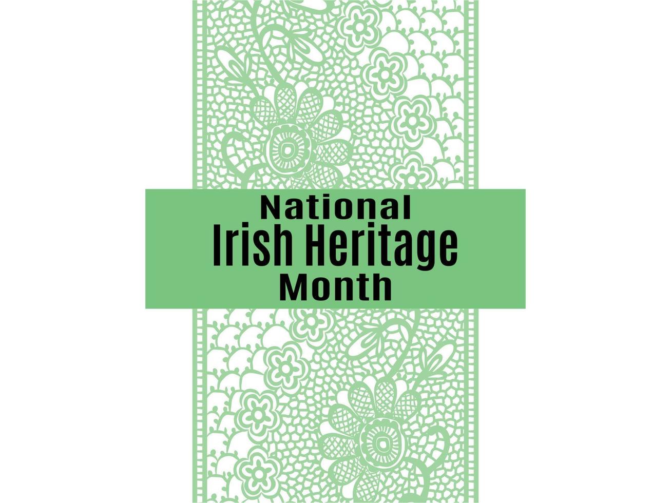 mês do patrimônio nacional irlandês, ideia para pôster, banner, panfleto ou cartão postal vetor