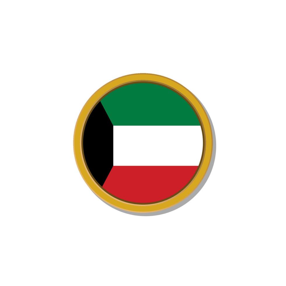 ilustração do modelo de bandeira do kuwait vetor