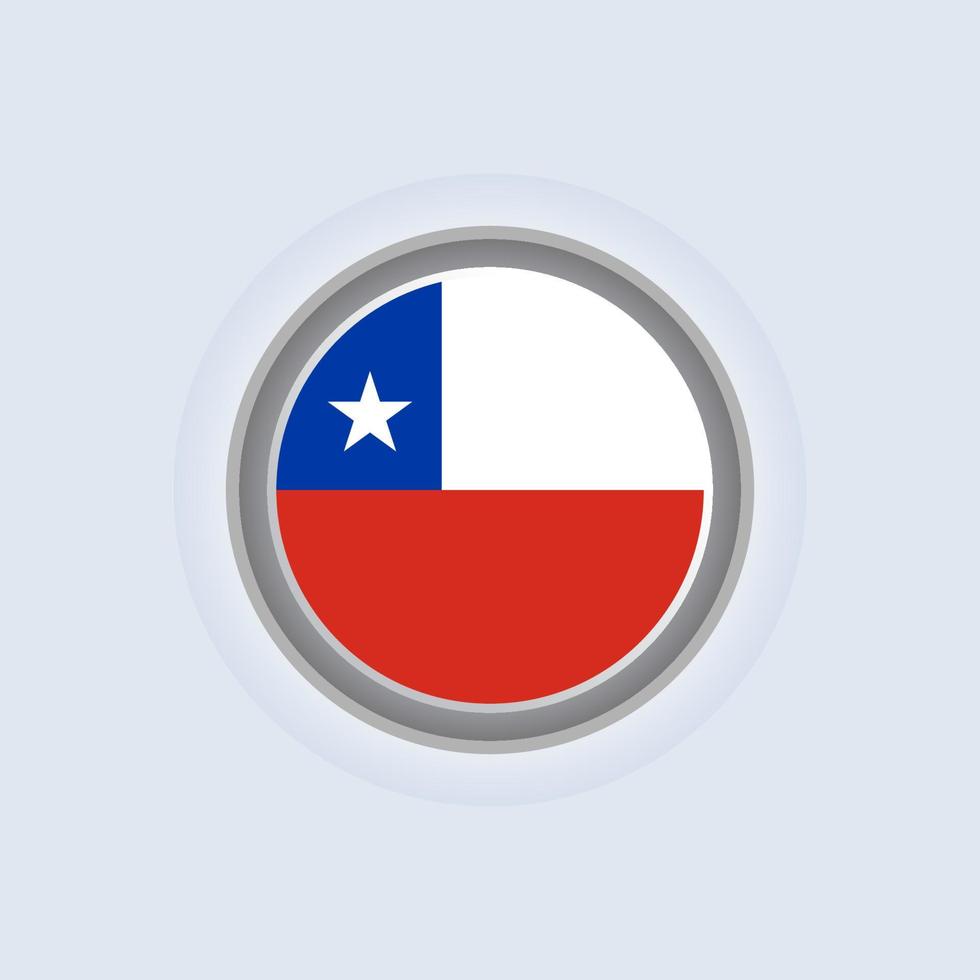 ilustração do modelo de bandeira do chile vetor