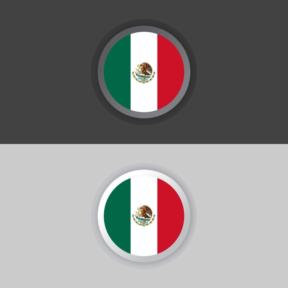 ilustração do modelo de bandeira do méxico vetor