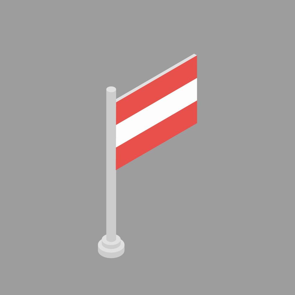 ilustração do modelo de bandeira da áustria vetor