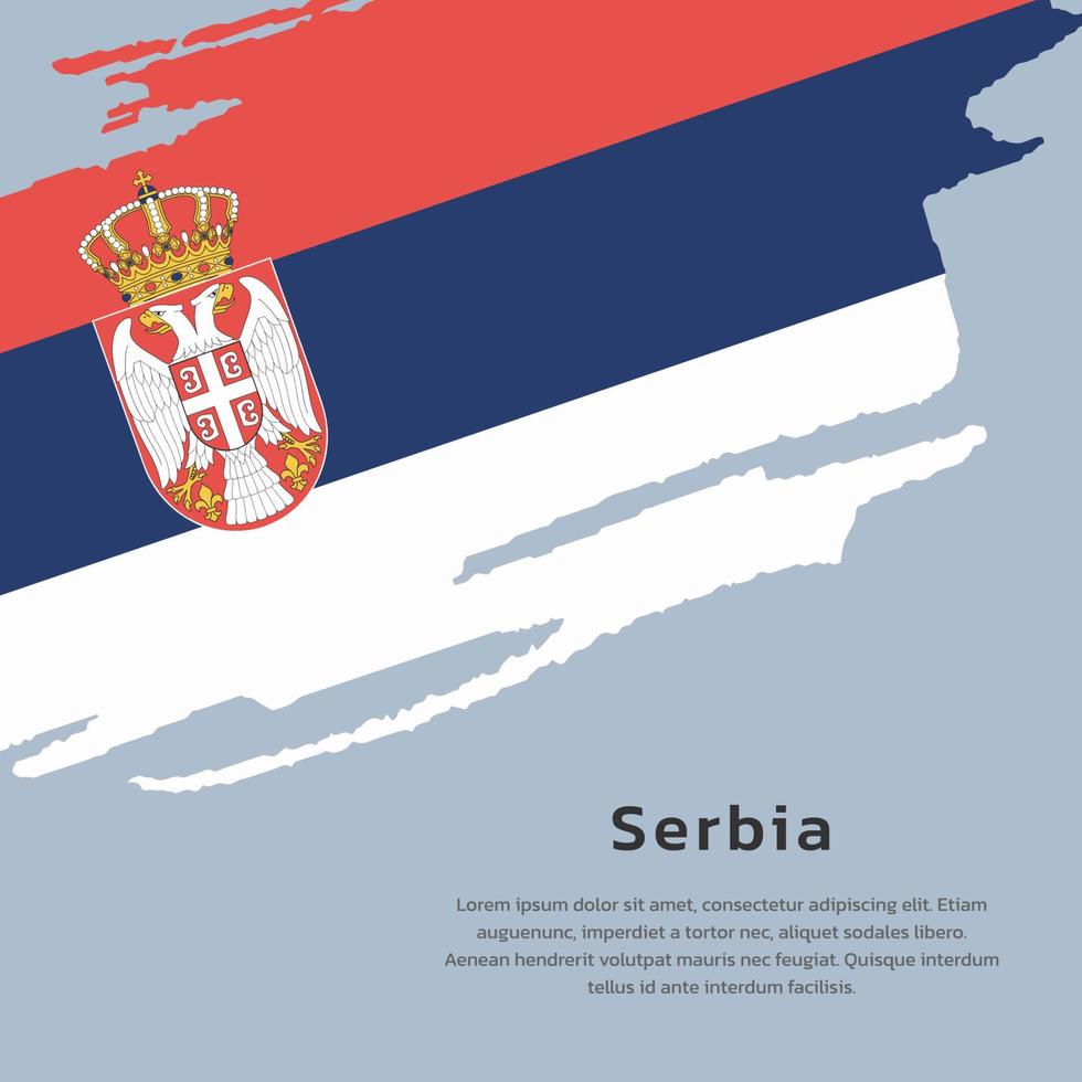 ilustração do modelo de bandeira da sérvia vetor