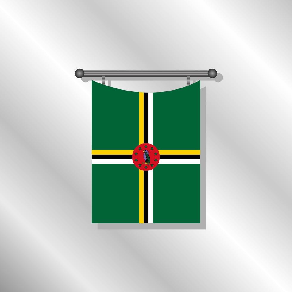 ilustração do modelo de bandeira domonica vetor