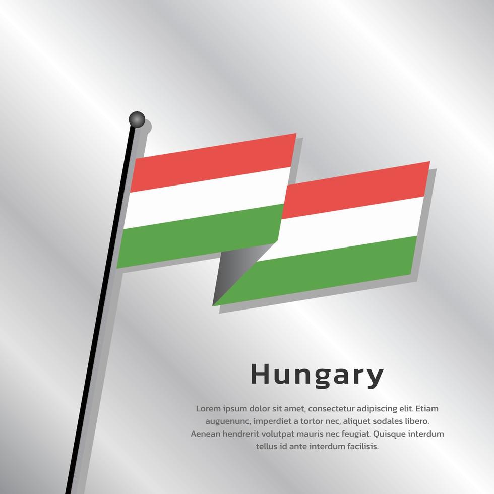 ilustração do modelo de bandeira da Hungria vetor