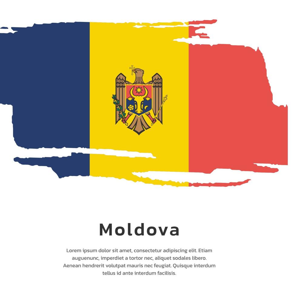 ilustração do modelo de bandeira da Moldávia vetor