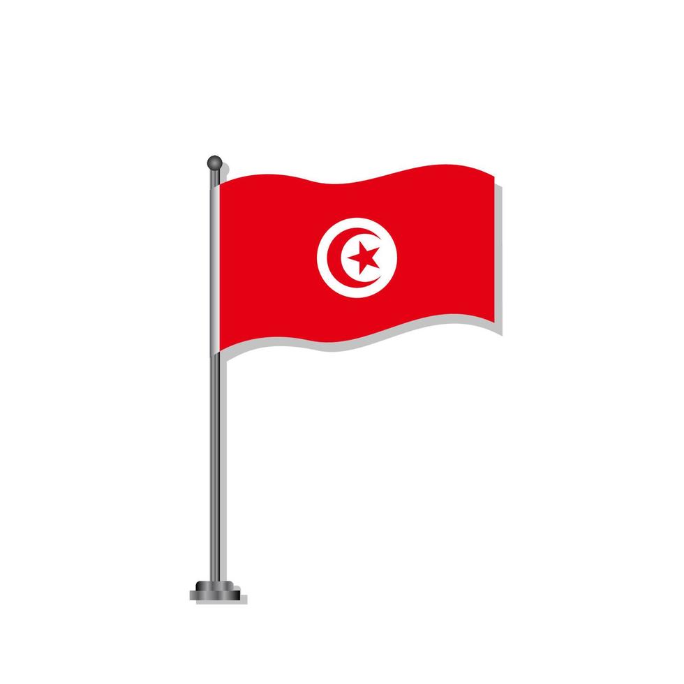 ilustração do modelo de bandeira da tunísia vetor