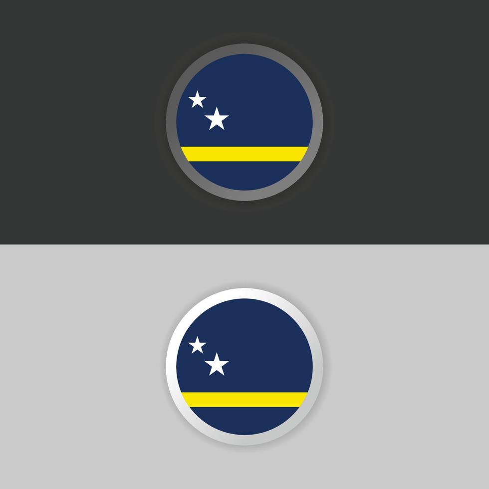 ilustração do modelo de bandeira de curaçao vetor