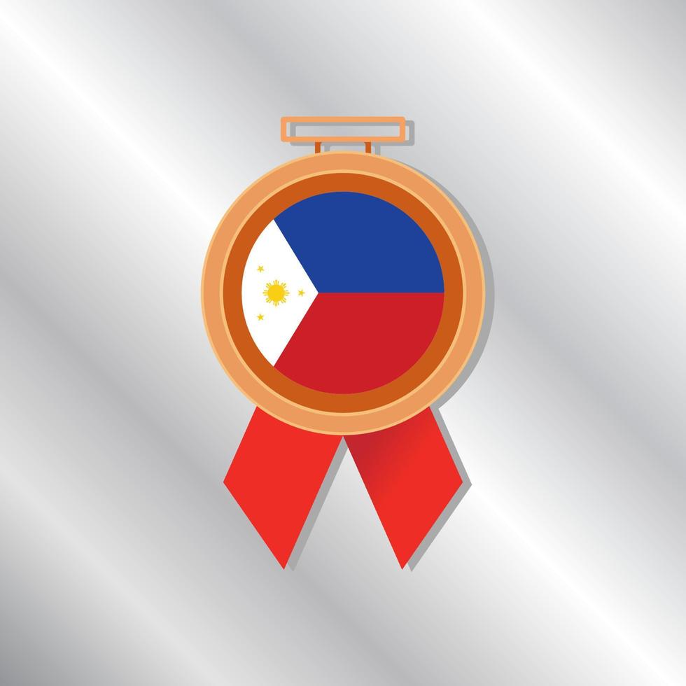 ilustração do modelo de bandeira das filipinas vetor