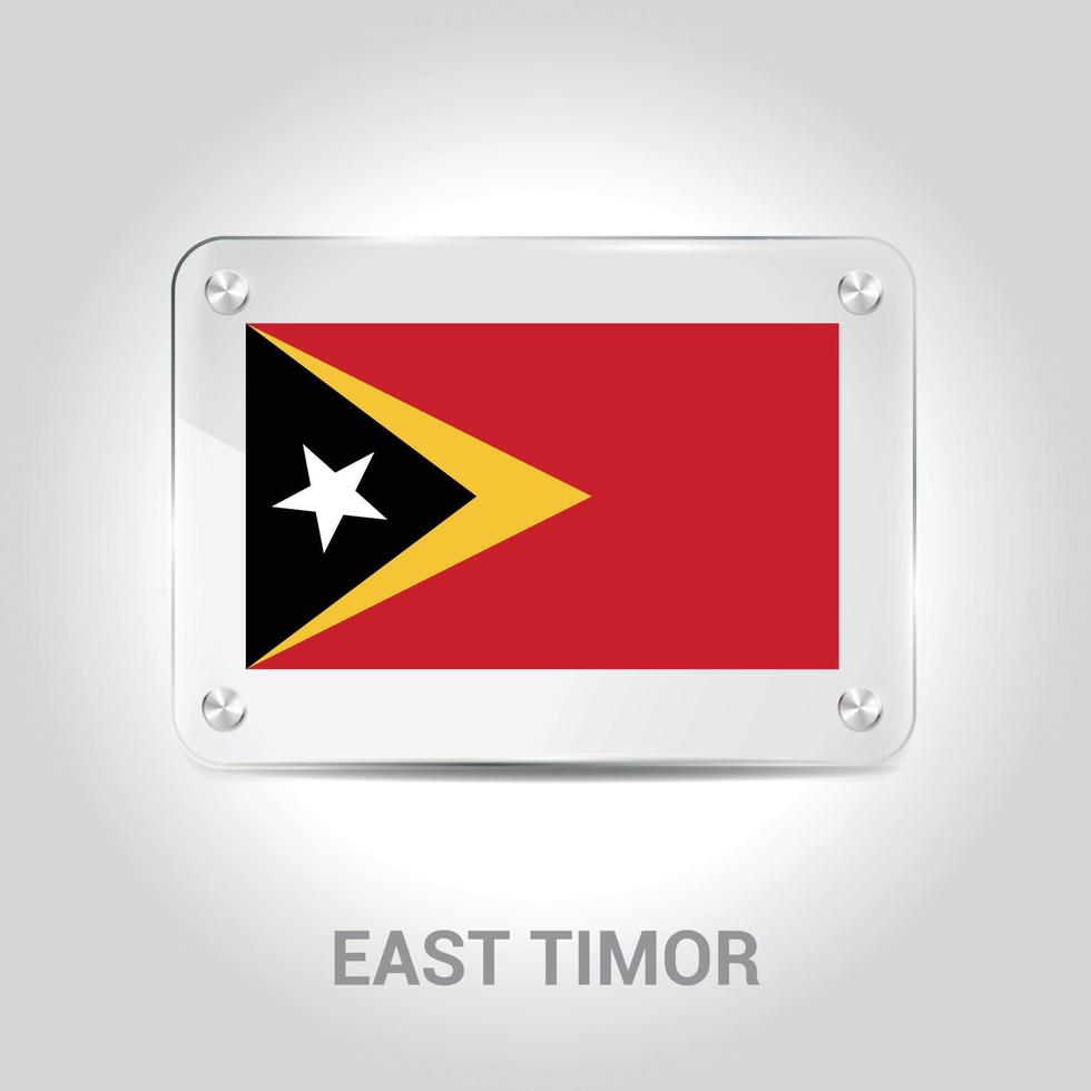 vetor de design de bandeira de timor leste