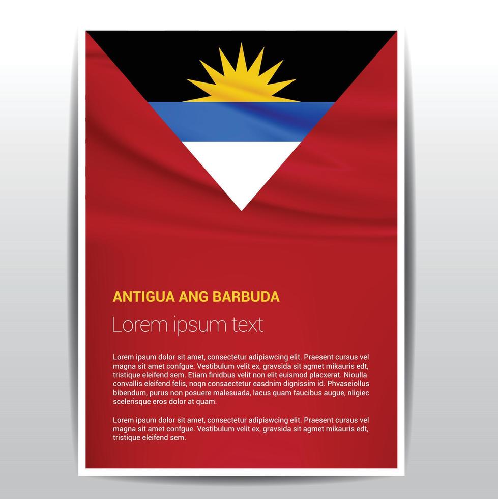 vetor de design de bandeira de antígua ang barbuda