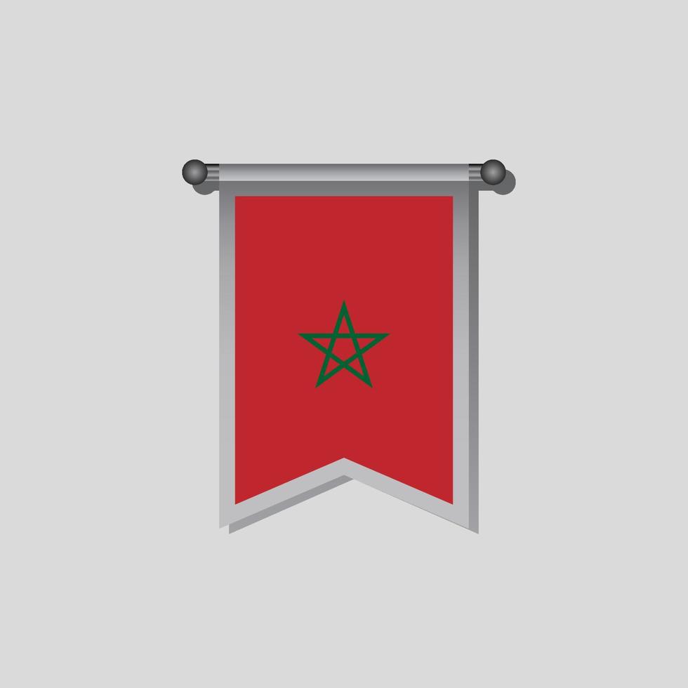 ilustração do modelo de bandeira de Marrocos vetor