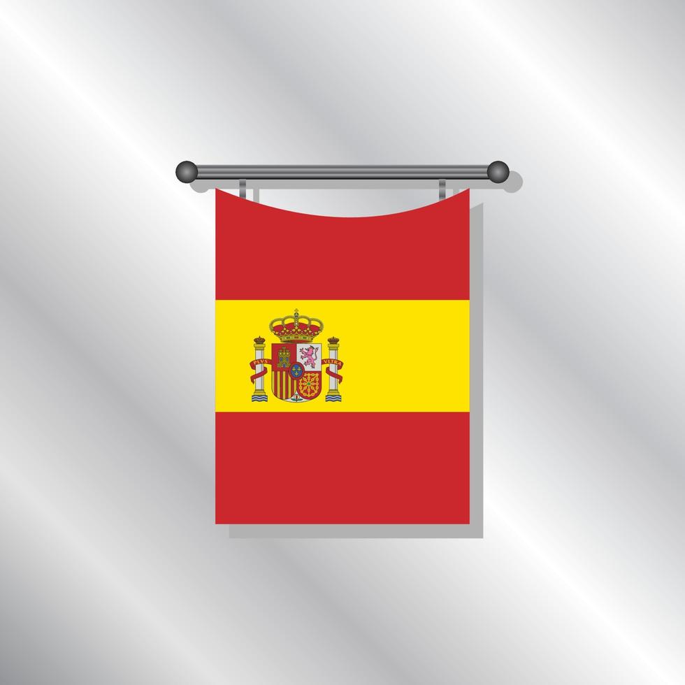 ilustração do modelo de bandeira da espanha vetor