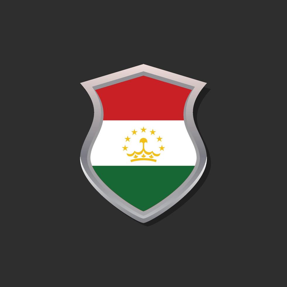 ilustração do modelo de bandeira do tajiquistão vetor