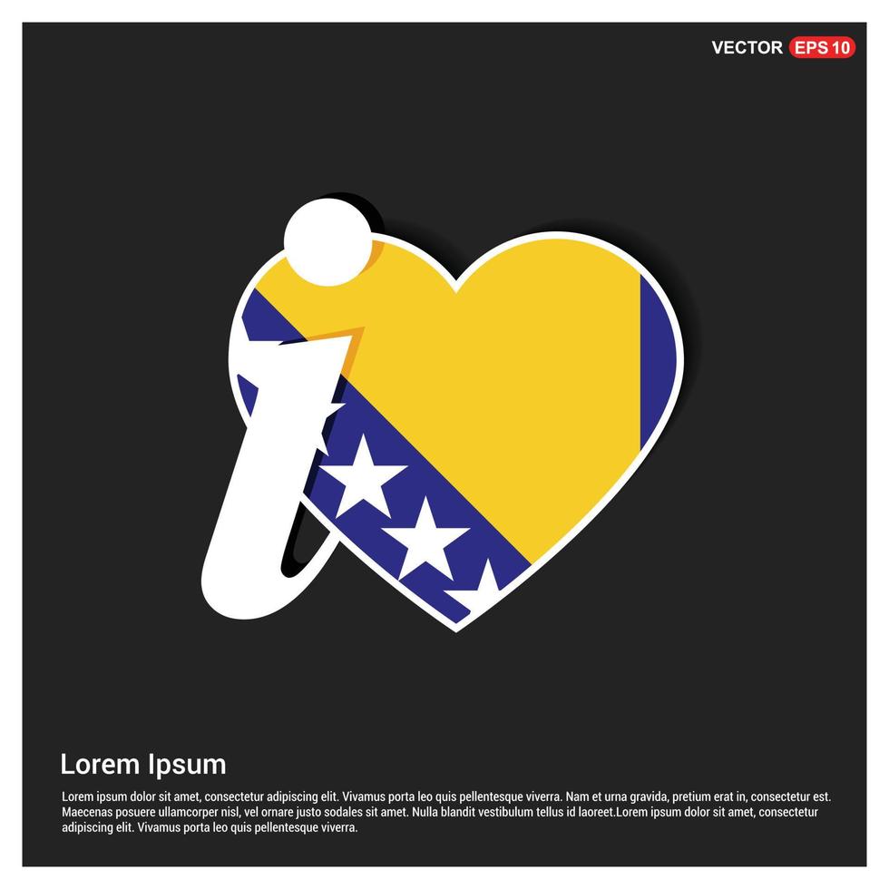 vetor de design de bandeira da bósnia