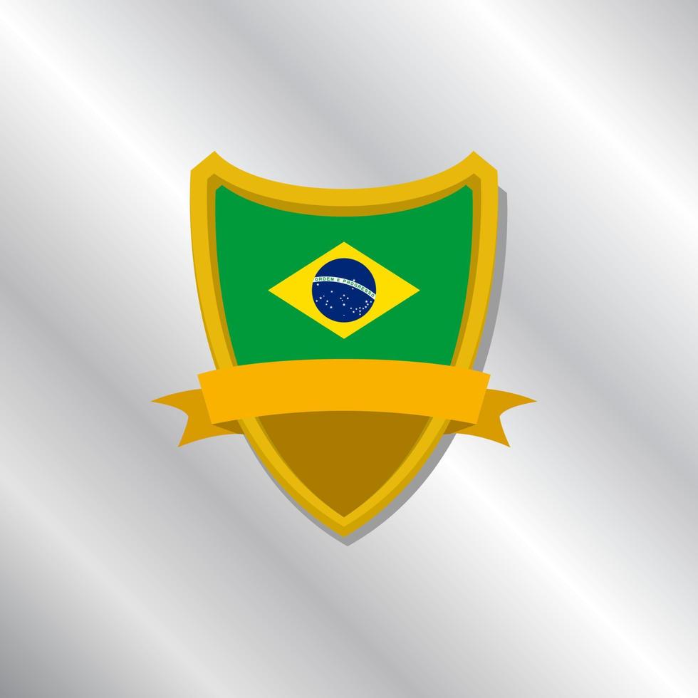 ilustração do modelo de bandeira do brasil vetor