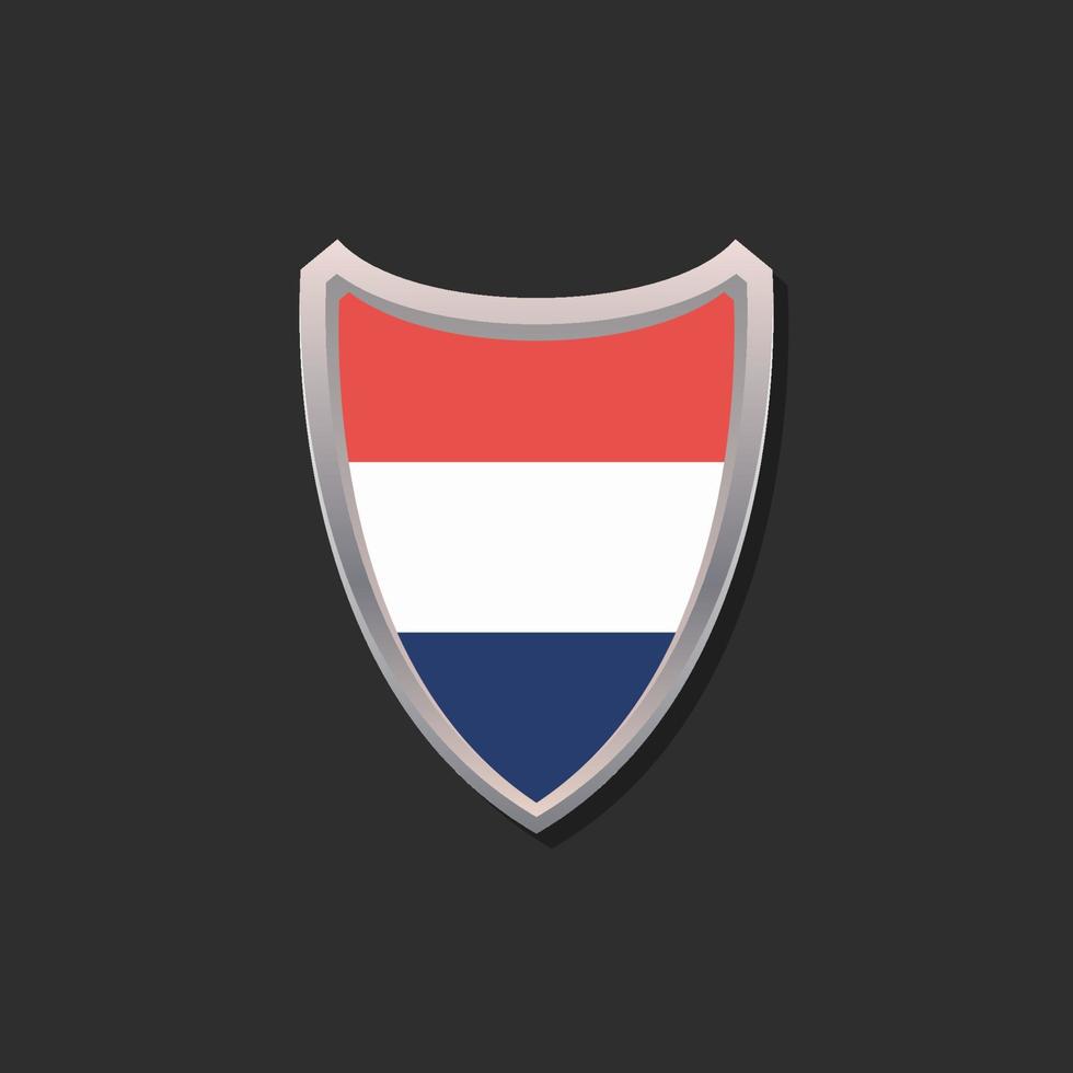 ilustração do modelo de bandeira da holanda vetor