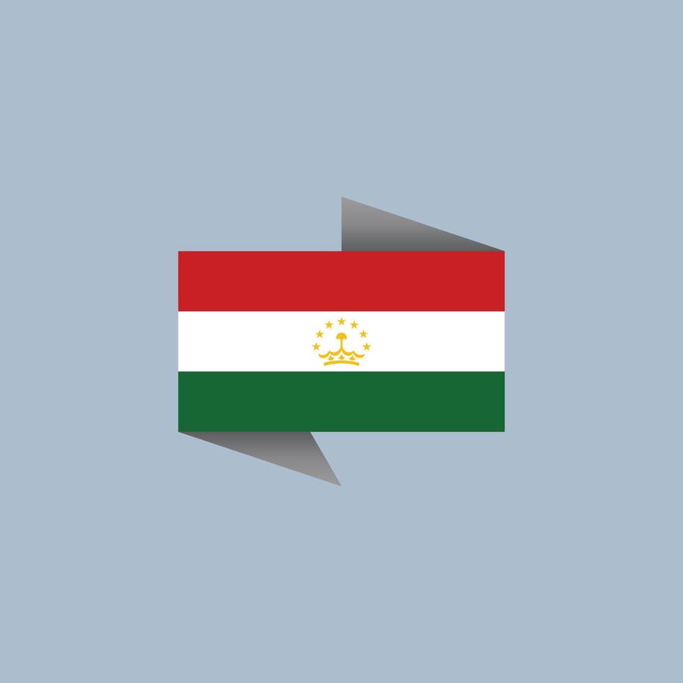 ilustração do modelo de bandeira do tajiquistão vetor