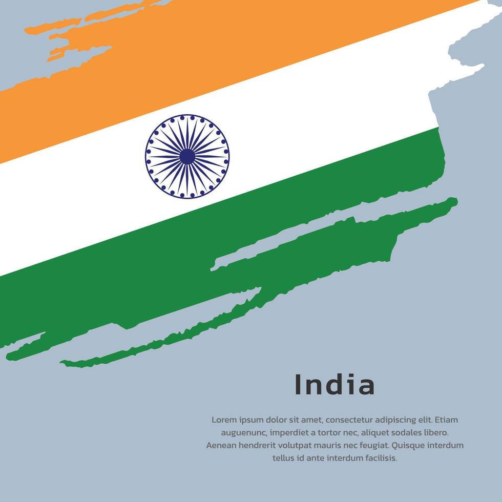 ilustração do modelo de bandeira da índia vetor