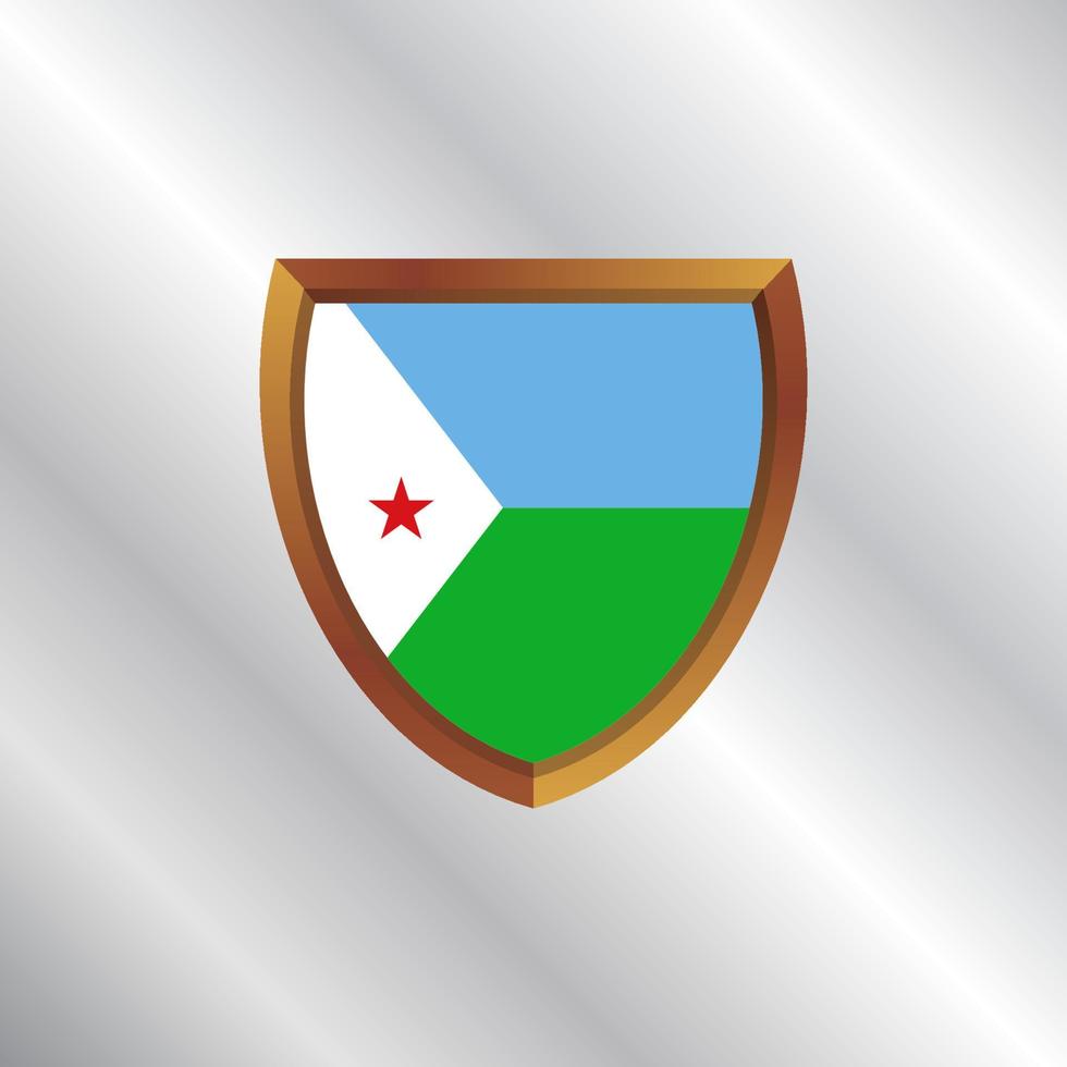 ilustração do modelo de bandeira do djibuti vetor