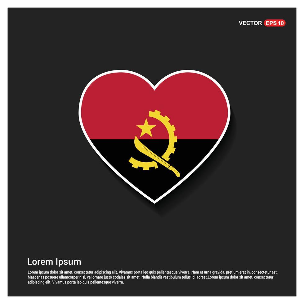 vetor de design de bandeira de angola