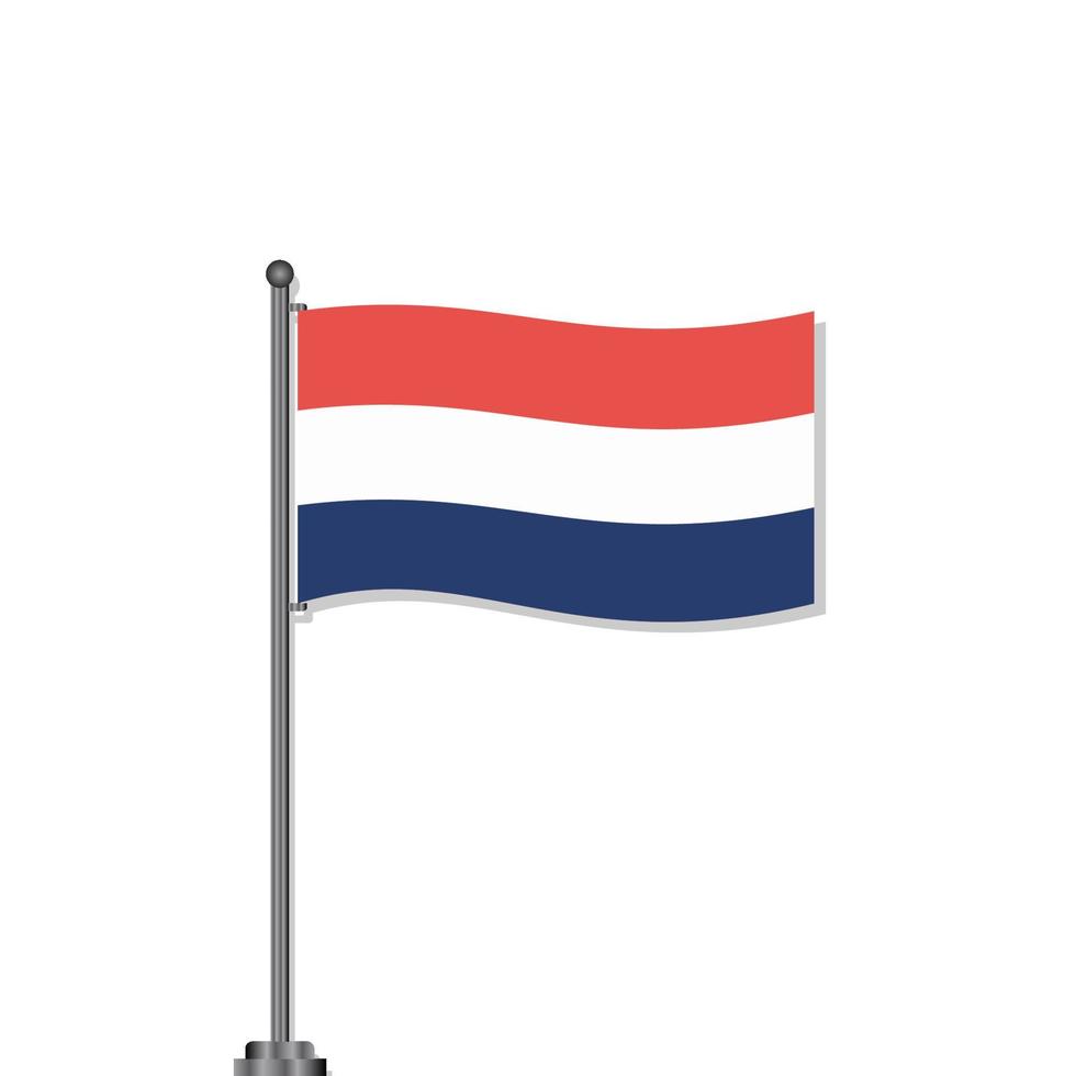 ilustração do modelo de bandeira da holanda vetor