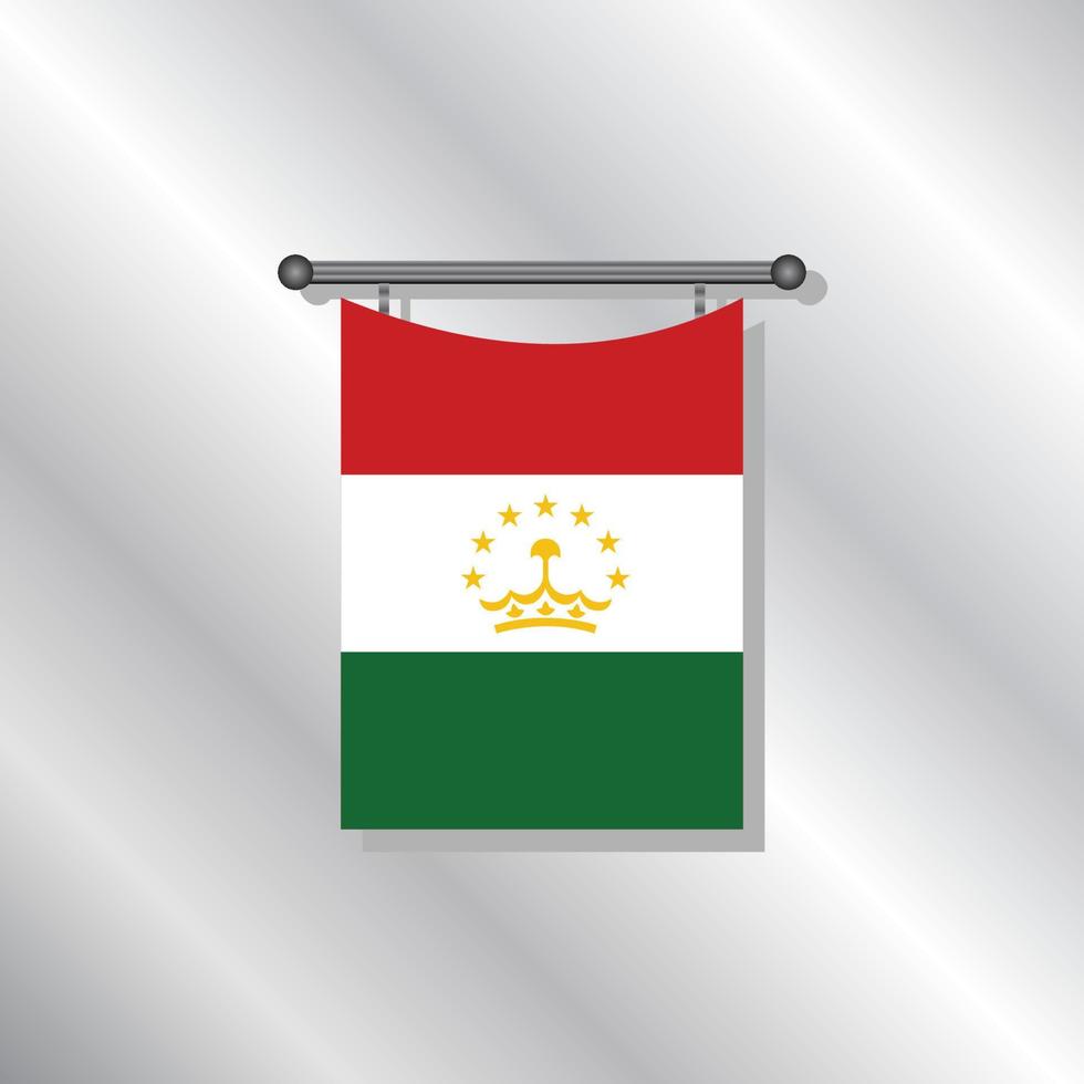 ilustração do modelo de bandeira do tajiquistão vetor