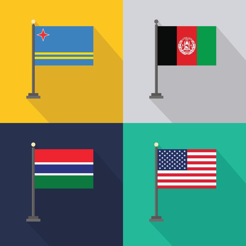 vetor de design de bandeiras de países do mundo