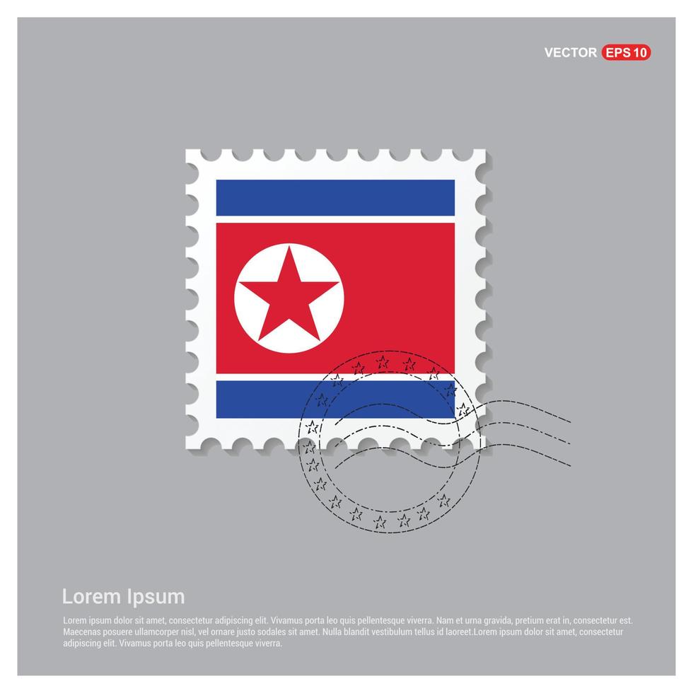 vetor de design de bandeira da coreia do norte