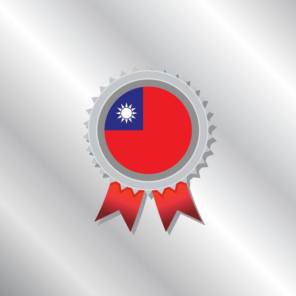 ilustração do modelo de bandeira de taiwan vetor