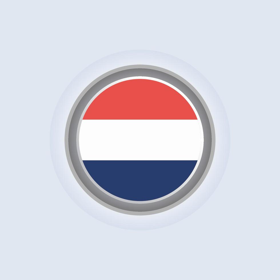 ilustração do modelo de bandeira da holanda vetor