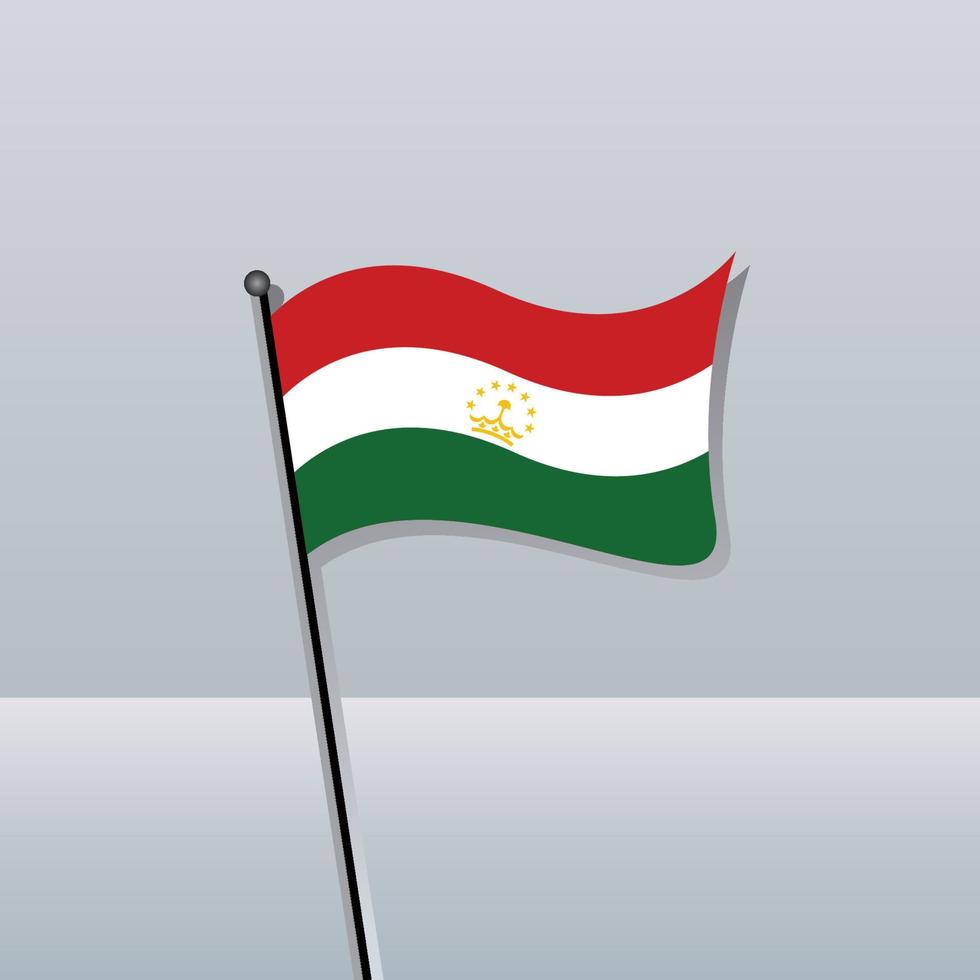 ilustração do modelo de bandeira do tajiquistão vetor