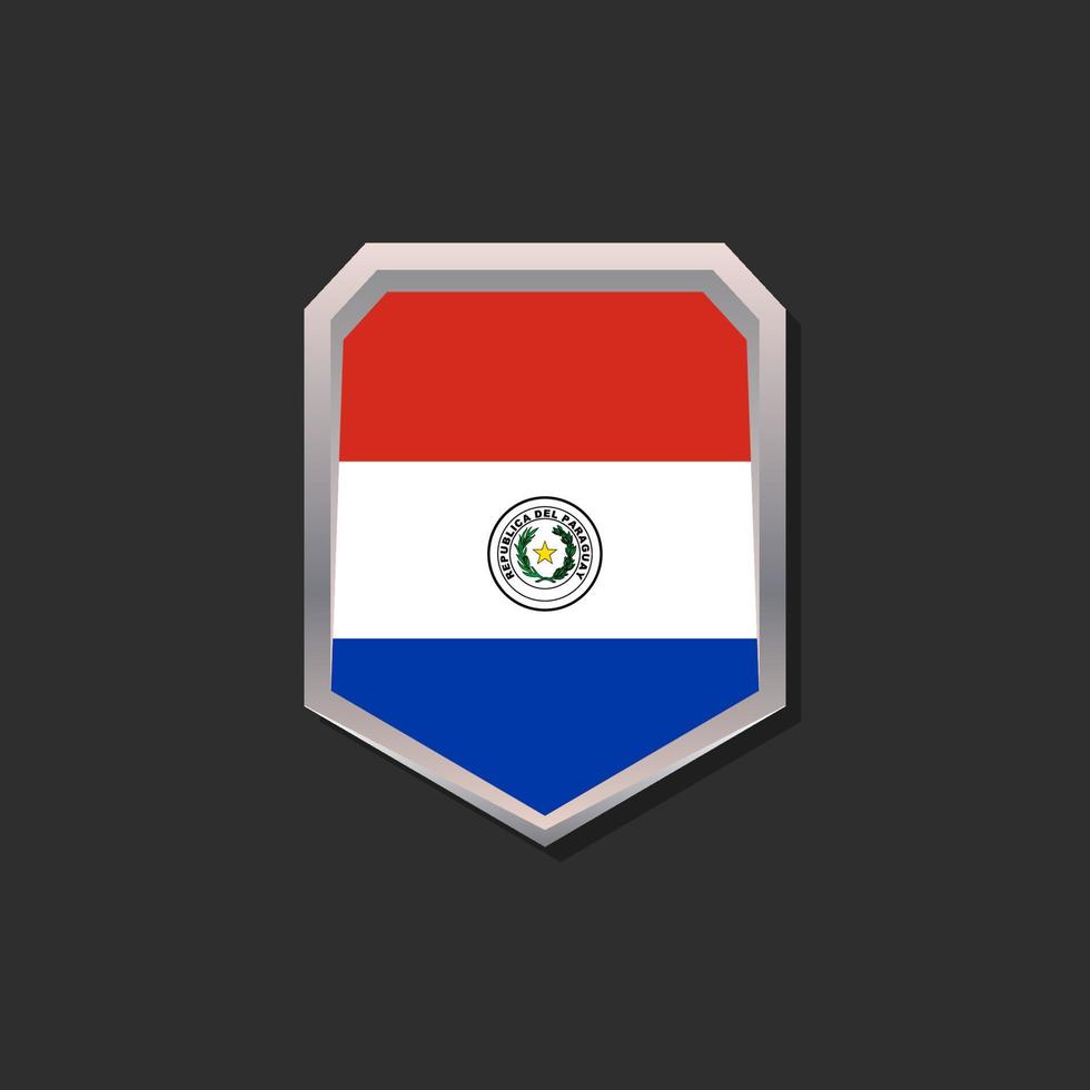 ilustração do modelo de bandeira do paraguai vetor