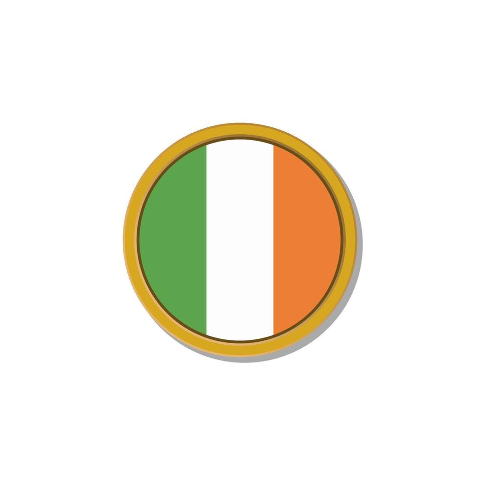 ilustração do modelo de bandeira da irlanda vetor