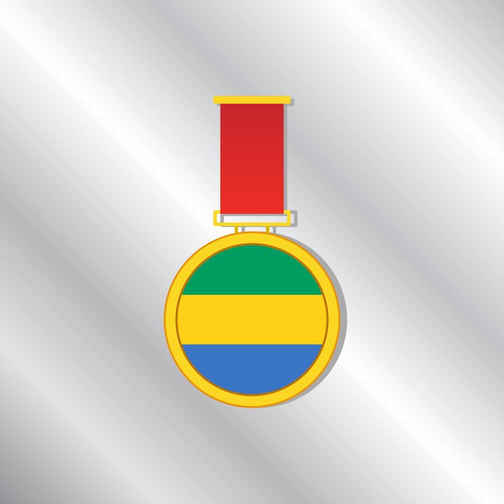 ilustração do modelo de bandeira do gabão vetor