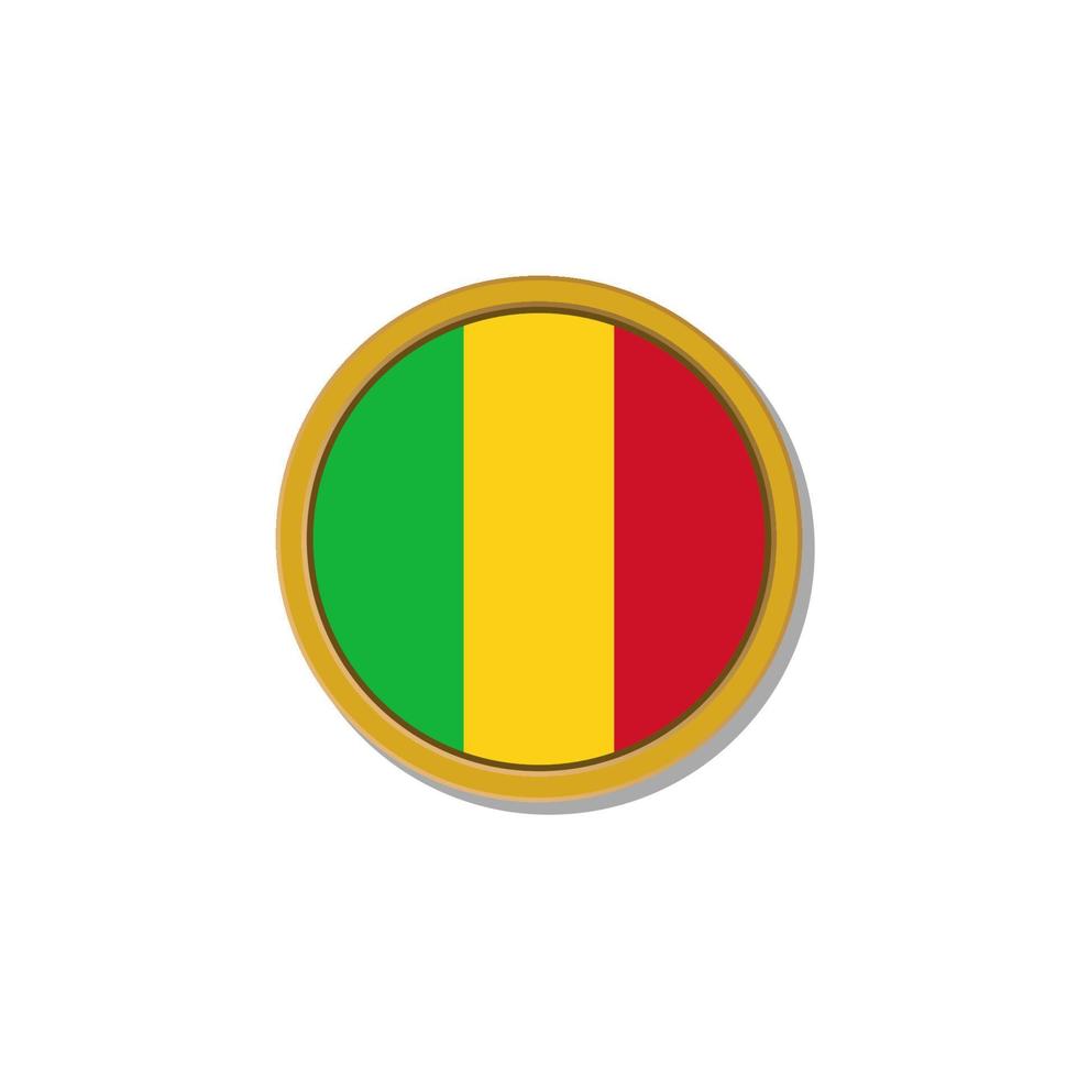 ilustração do modelo de bandeira do mali vetor