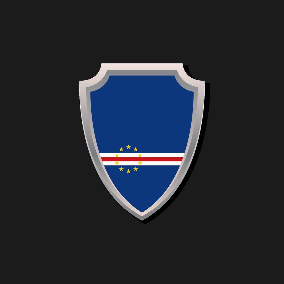 ilustração do modelo de bandeira de cabo verde vetor