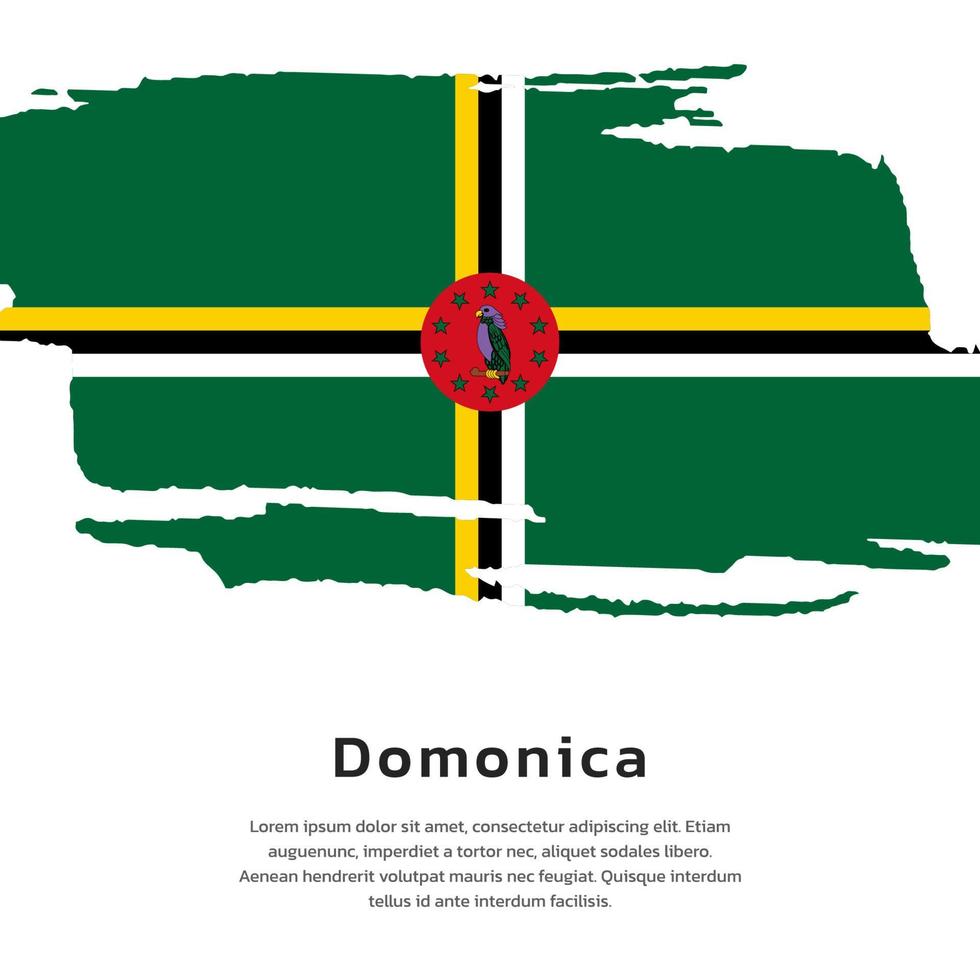 ilustração do modelo de bandeira domonica vetor