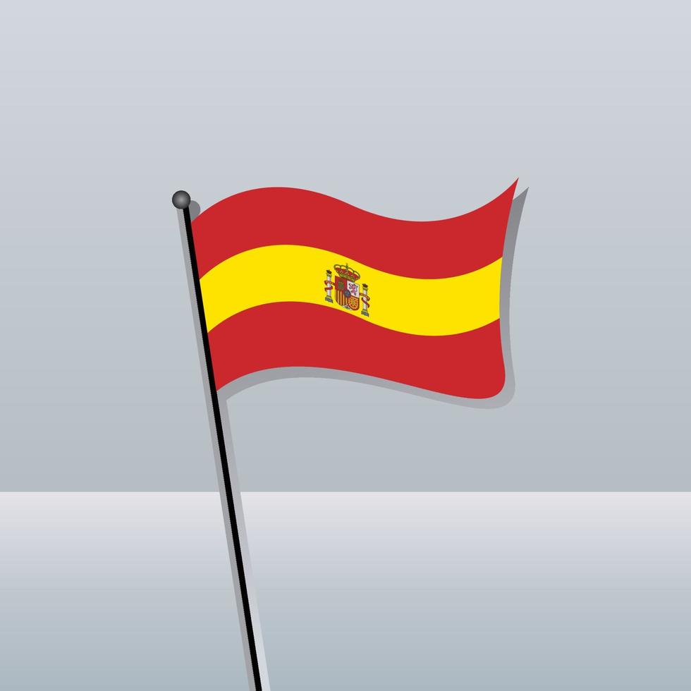 ilustração do modelo de bandeira da espanha vetor