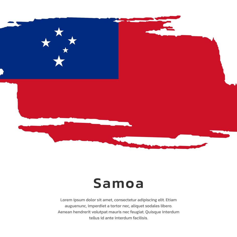 ilustração do modelo de bandeira de samoa vetor