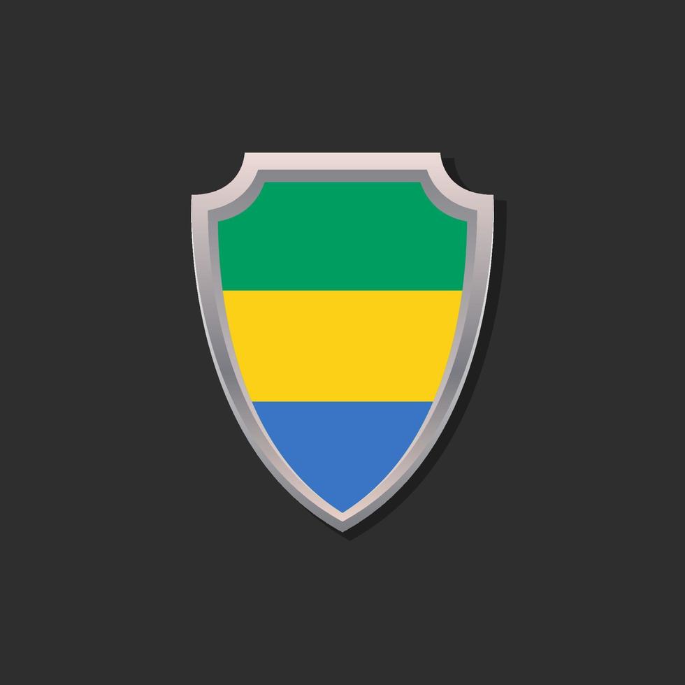 ilustração do modelo de bandeira do gabão vetor