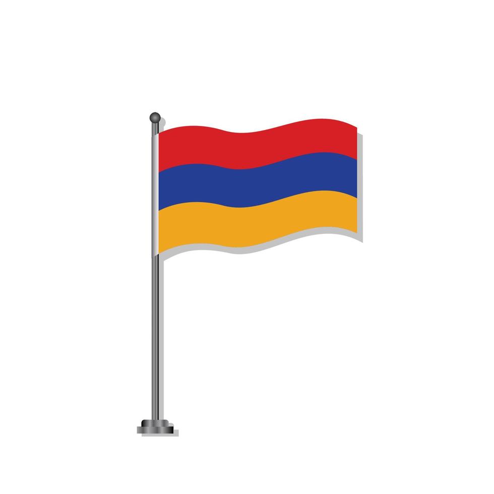 ilustração do modelo de bandeira da armênia vetor