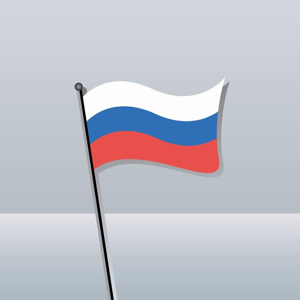 ilustração do modelo de bandeira da rússia vetor