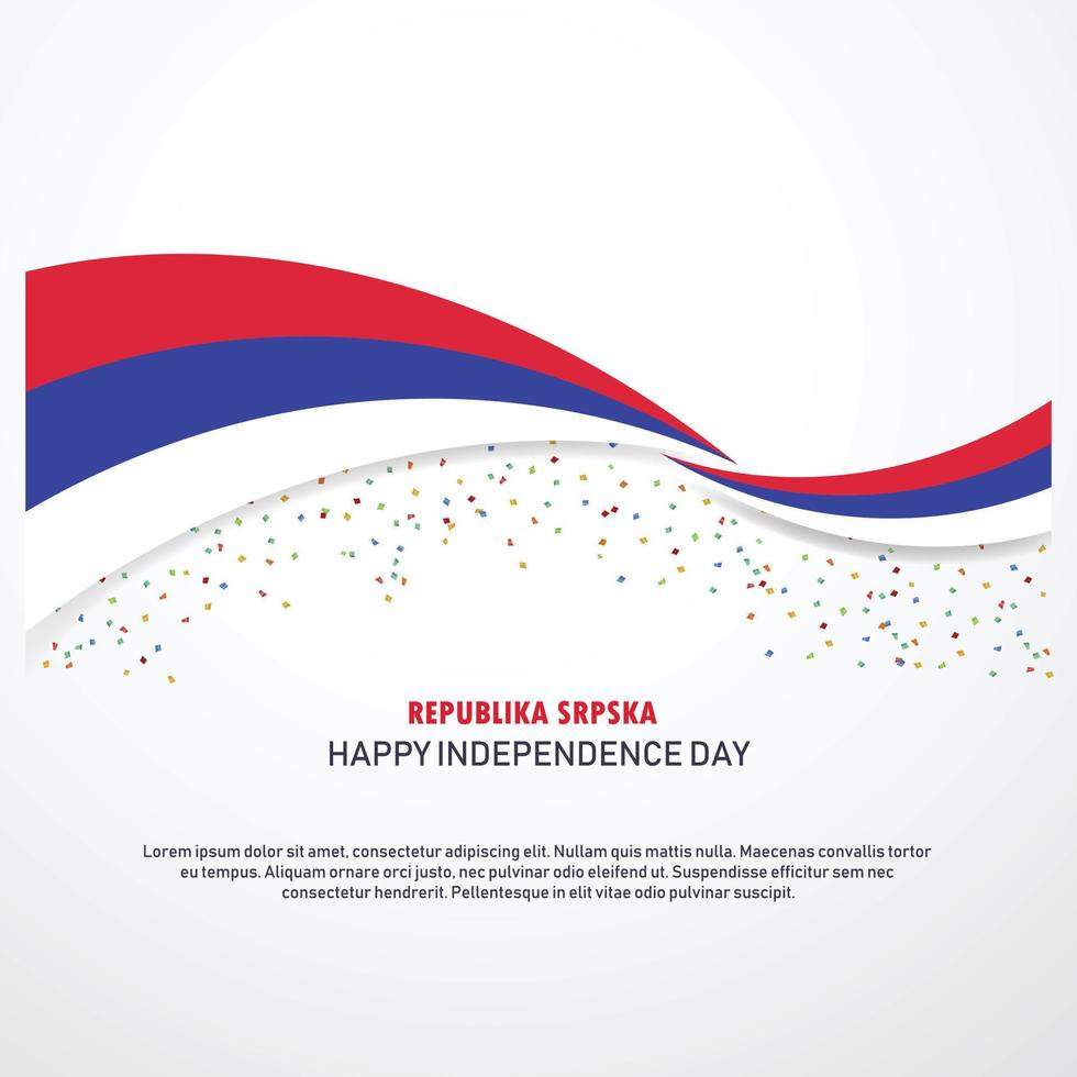 republika srpska feliz dia da independência fundo vetor