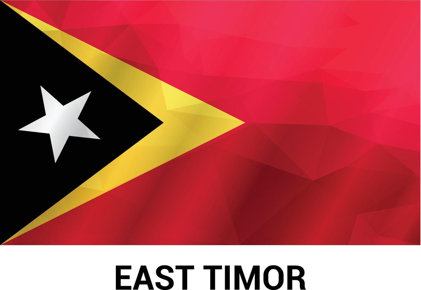 vetor de design de bandeira de timor leste