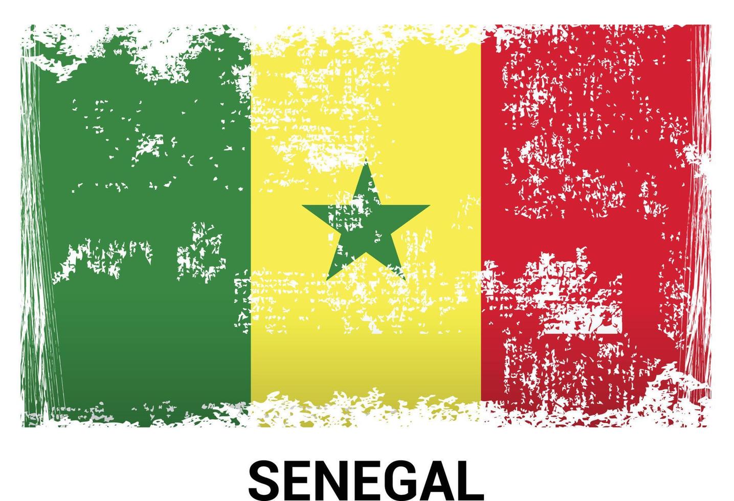 vetor de design de bandeiras do senegal