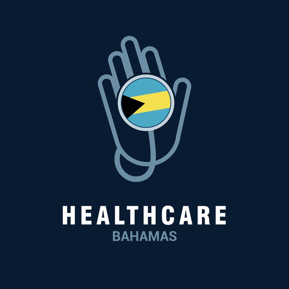 logotipo de cuidados de saúde com vetor de design de bandeira do país