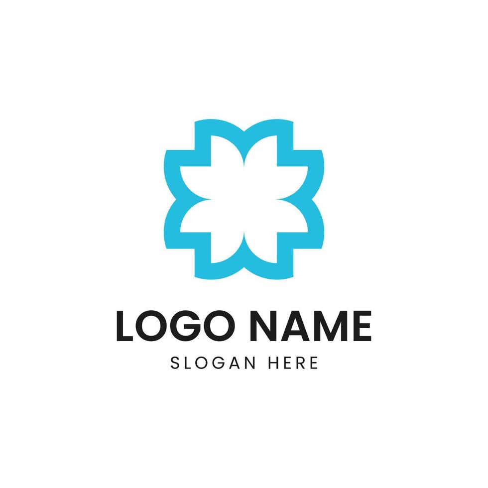 inspiração de design de logotipo de flor de lótus, logotipo de beleza moderno com conceito de flor. vetor